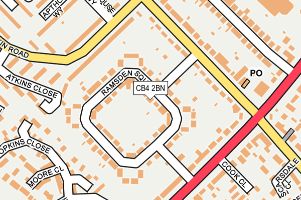 CB4 2BN map - OS OpenMap – Local (Ordnance Survey)