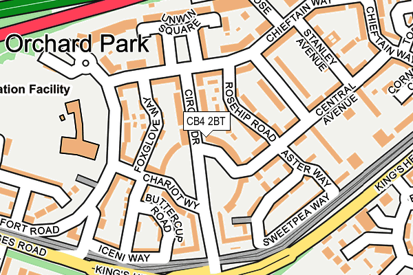 CB4 2BT map - OS OpenMap – Local (Ordnance Survey)