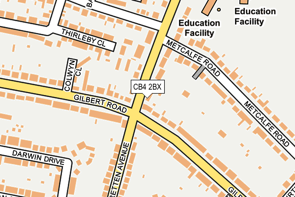 CB4 2BX map - OS OpenMap – Local (Ordnance Survey)