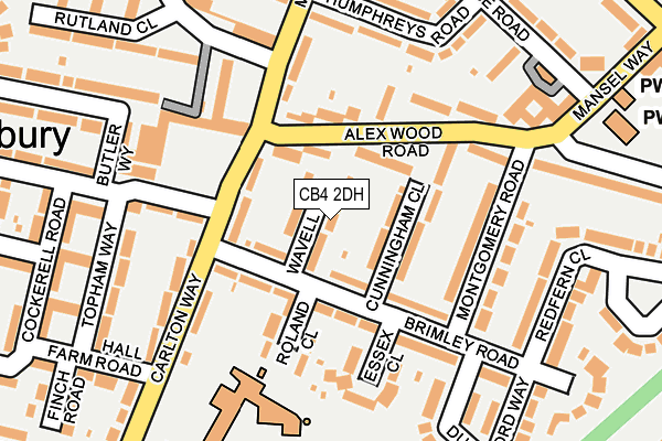 CB4 2DH map - OS OpenMap – Local (Ordnance Survey)