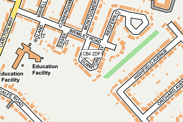 CB4 2DP map - OS OpenMap – Local (Ordnance Survey)