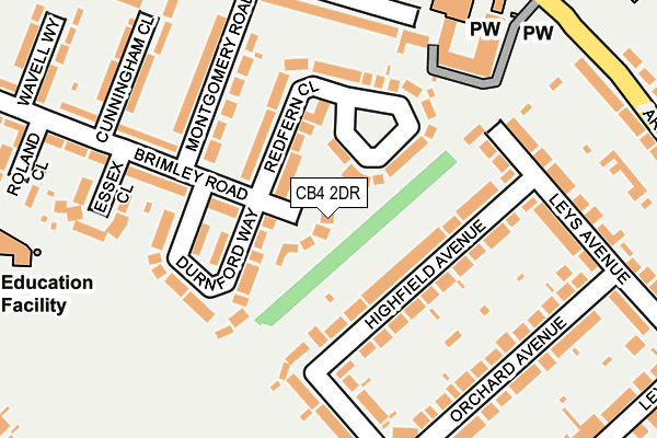 CB4 2DR map - OS OpenMap – Local (Ordnance Survey)