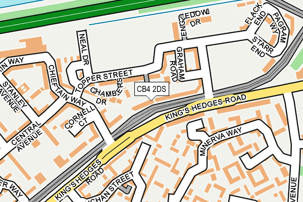 CB4 2DS map - OS OpenMap – Local (Ordnance Survey)