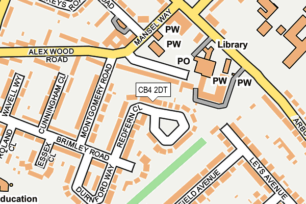 CB4 2DT map - OS OpenMap – Local (Ordnance Survey)