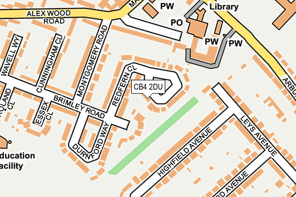 CB4 2DU map - OS OpenMap – Local (Ordnance Survey)