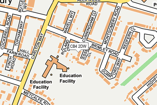 CB4 2DW map - OS OpenMap – Local (Ordnance Survey)