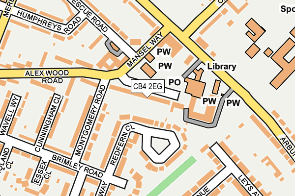 CB4 2EG map - OS OpenMap – Local (Ordnance Survey)