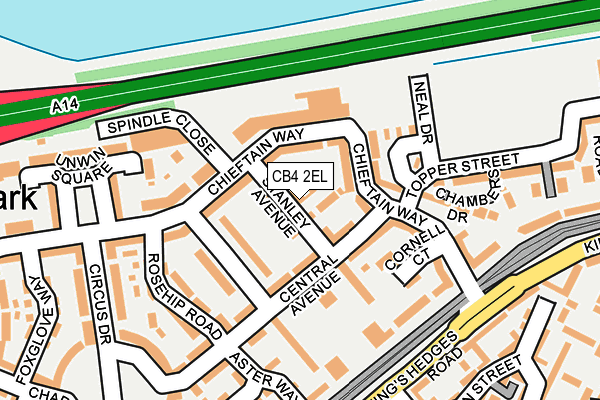 CB4 2EL map - OS OpenMap – Local (Ordnance Survey)