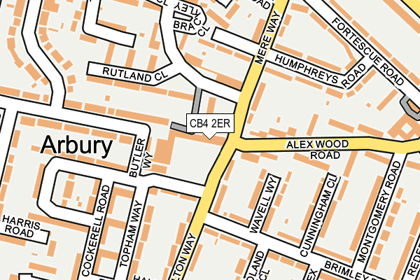 CB4 2ER map - OS OpenMap – Local (Ordnance Survey)