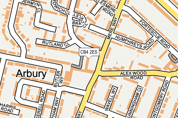 CB4 2ES map - OS OpenMap – Local (Ordnance Survey)