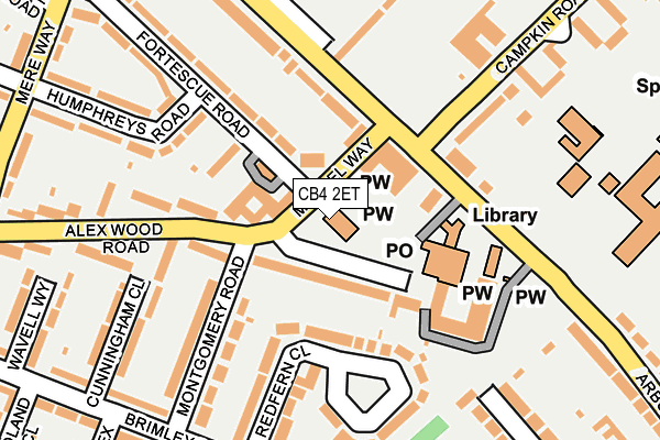 CB4 2ET map - OS OpenMap – Local (Ordnance Survey)