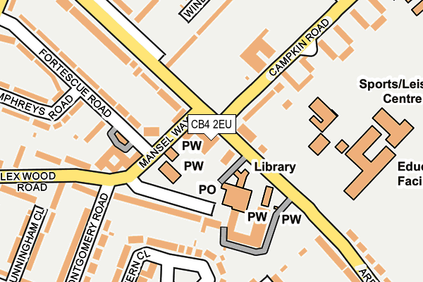 CB4 2EU map - OS OpenMap – Local (Ordnance Survey)