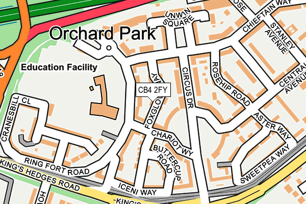 CB4 2FY map - OS OpenMap – Local (Ordnance Survey)