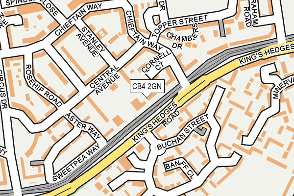 CB4 2GN map - OS OpenMap – Local (Ordnance Survey)