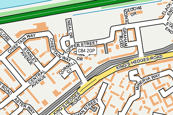 CB4 2GP map - OS OpenMap – Local (Ordnance Survey)