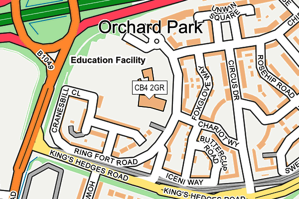 CB4 2GR map - OS OpenMap – Local (Ordnance Survey)
