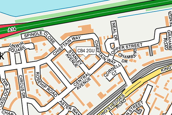 CB4 2GU map - OS OpenMap – Local (Ordnance Survey)