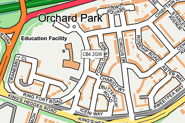 CB4 2GW map - OS OpenMap – Local (Ordnance Survey)