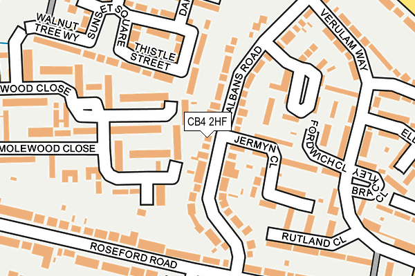 CB4 2HF map - OS OpenMap – Local (Ordnance Survey)