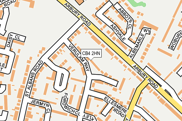 CB4 2HN map - OS OpenMap – Local (Ordnance Survey)