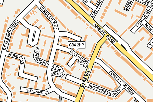 CB4 2HP map - OS OpenMap – Local (Ordnance Survey)