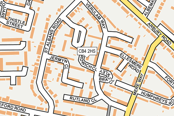 CB4 2HS map - OS OpenMap – Local (Ordnance Survey)