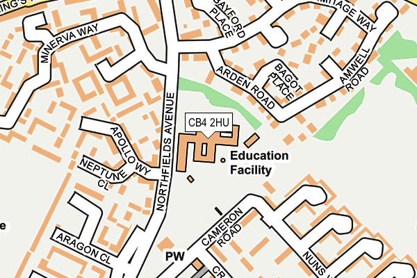 CB4 2HU map - OS OpenMap – Local (Ordnance Survey)