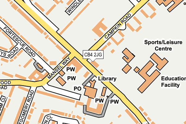 CB4 2JG map - OS OpenMap – Local (Ordnance Survey)