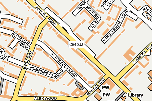 CB4 2JJ map - OS OpenMap – Local (Ordnance Survey)