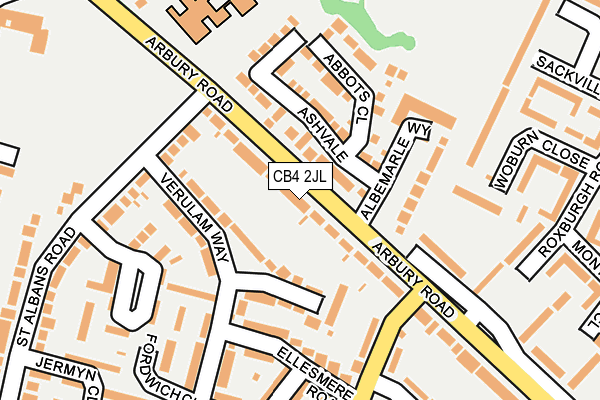 CB4 2JL map - OS OpenMap – Local (Ordnance Survey)