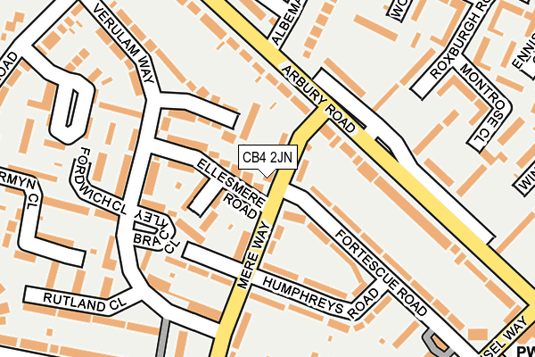 CB4 2JN map - OS OpenMap – Local (Ordnance Survey)
