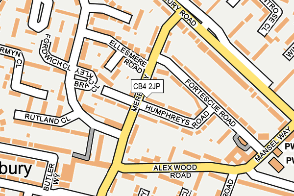 CB4 2JP map - OS OpenMap – Local (Ordnance Survey)
