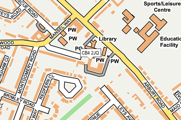 CB4 2JQ map - OS OpenMap – Local (Ordnance Survey)