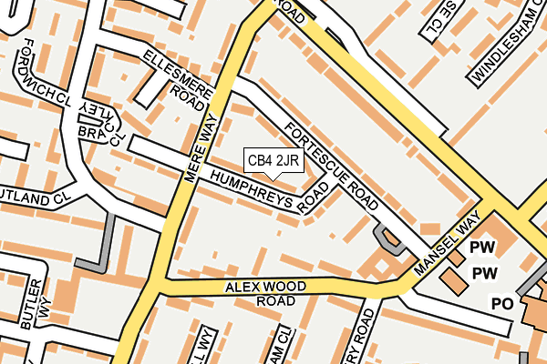 CB4 2JR map - OS OpenMap – Local (Ordnance Survey)