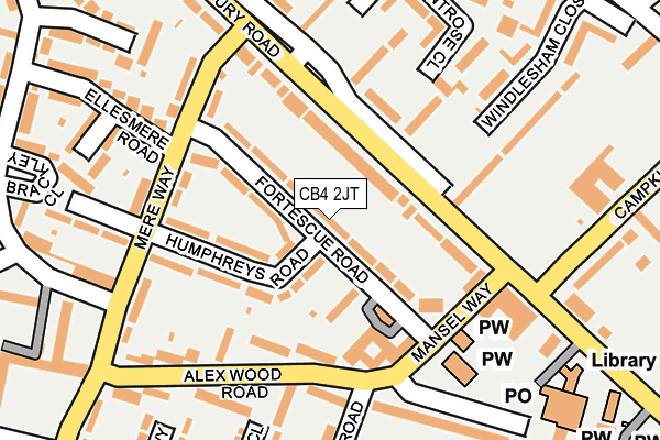 CB4 2JT map - OS OpenMap – Local (Ordnance Survey)