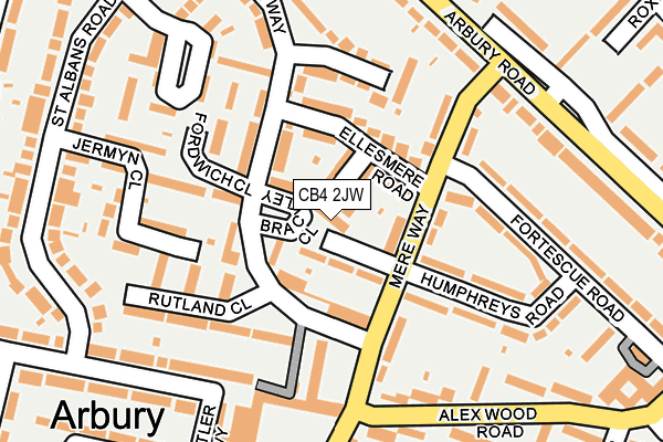 CB4 2JW map - OS OpenMap – Local (Ordnance Survey)