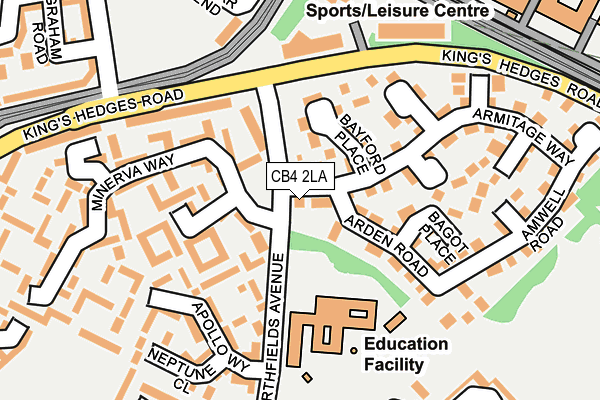 CB4 2LA map - OS OpenMap – Local (Ordnance Survey)