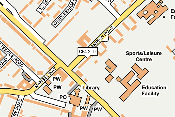 CB4 2LD map - OS OpenMap – Local (Ordnance Survey)