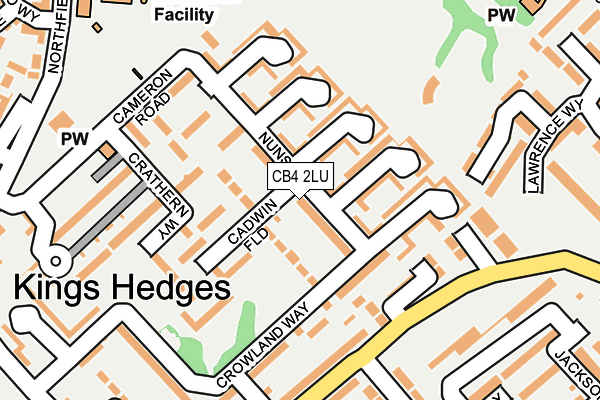 CB4 2LU map - OS OpenMap – Local (Ordnance Survey)