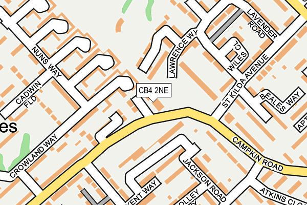 CB4 2NE map - OS OpenMap – Local (Ordnance Survey)