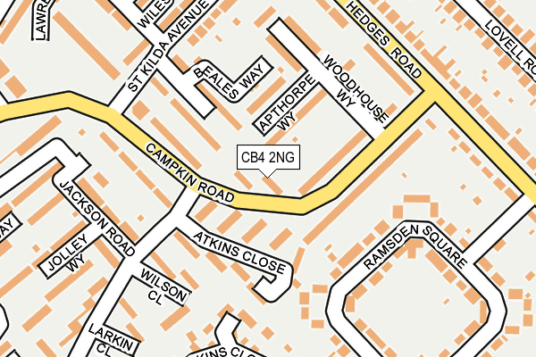 CB4 2NG map - OS OpenMap – Local (Ordnance Survey)