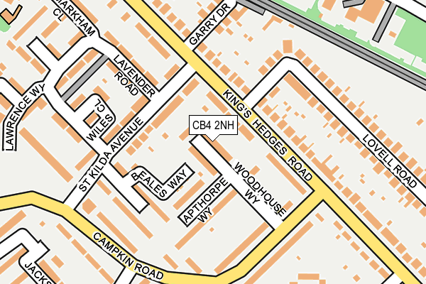 CB4 2NH map - OS OpenMap – Local (Ordnance Survey)