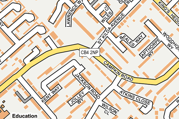 CB4 2NP map - OS OpenMap – Local (Ordnance Survey)