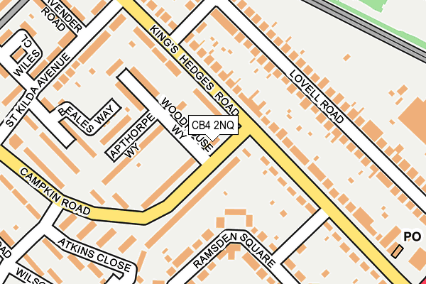 CB4 2NQ map - OS OpenMap – Local (Ordnance Survey)