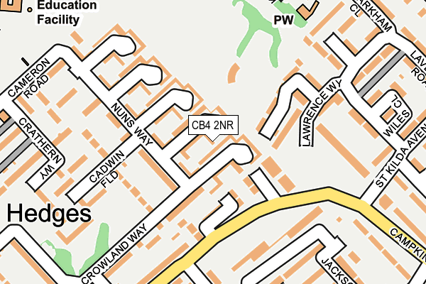 CB4 2NR map - OS OpenMap – Local (Ordnance Survey)