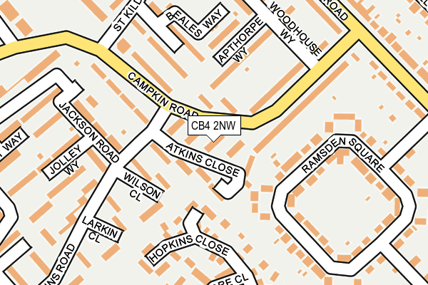 CB4 2NW map - OS OpenMap – Local (Ordnance Survey)