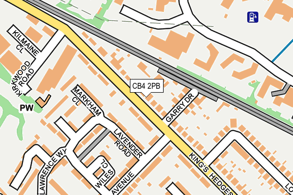CB4 2PB map - OS OpenMap – Local (Ordnance Survey)