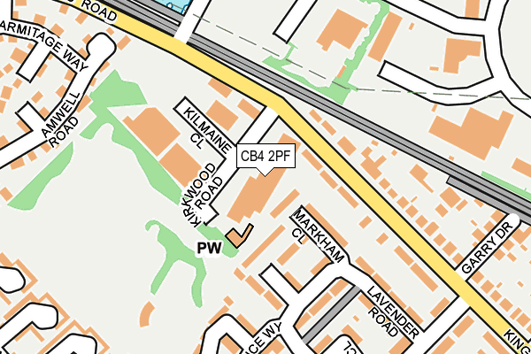 CB4 2PF map - OS OpenMap – Local (Ordnance Survey)