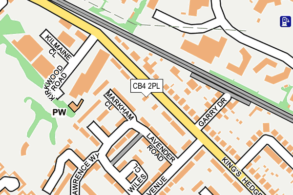 CB4 2PL map - OS OpenMap – Local (Ordnance Survey)