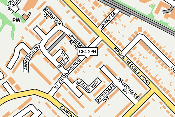 CB4 2PN map - OS OpenMap – Local (Ordnance Survey)